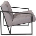 thumbnail image 2 of Chaise longue rétro touffetée en cuir gris clair de la série HERCULES Madison, 2 of 6
