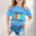 thumbnail image 2 of TZEWGL T-Shirts For Girl Print Round Neck Loose Short Sleeve Clothes For Newborns size 3-4T, 2 of 4