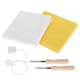 thumbnail image 2 of 2PCS 50x50cm Linen Fabric White Yellow Linen Cloth Handmade DIY Curtains Handbag Cloth, 2 of 14