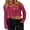 Rose Red, variant on Gupgi Crochet Tops for Women Knitted Cover Ups Summer Long Sleeve Hollow Out Button Down Crop Top