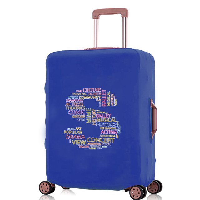 2024 Luggage Covers Travel Accessories Suitcase Cover Protector Reusable Washable 18-32inch Text Letter Printed Pattern Series 8text S L