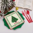 thumbnail image 4 of Vaidha Ensemble de Fournitures pour Fête de Noël / 10 Assiettes en Papier Rouges 7 et 9 Pouces / 10 Gobelets en Papier / 20 Essuie-Tout / Vaisselle Jetable pour les Fêtes pour Rassemblements et Événements, 4 of 6