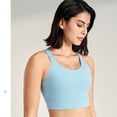 thumbnail image 2 of Yuyuzo Sports Bras for Women Wireless Round Neck High Support Seamless Full Coverage Workout Crop Tank Tops, 2 of 7