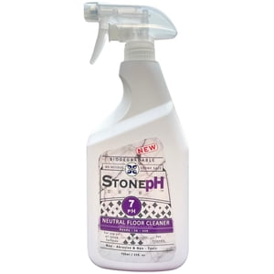 STONE PH Neutral Floor Cleaner Kitchen & Home Cleaning Surfaces: Safe, Orange, Spray, Marble, Granite, Quartz, Travertine, Non Abrasive & Non Toxic, Biodegradable, Lavender, (25 fl. Oz)