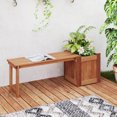thumbnail image 2 of Costway 2 PCS Hardwood Flower Box with Bench Spacious Seat Open-ended Bottom Perfect, 2 of 8