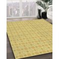 thumbnail image 3 of Ahgly Company Tapis d'Intérieur Lavables en Machine Rectangle Transitionnel Jaune Vif, 6' x 9', 3 of 7