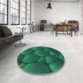 thumbnail image 4 of Ahgly Tapis Rectangulaire Lavable en Machine Intérieur Transitionnel Vert Sarcelle Profond, 7 Pieds x 9 Pieds, 4 of 7