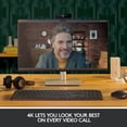 thumbnail image 3 of Logitech Brio 4K Pro Webcam | with HDR & Noise-Cancelling Mics - With RighLight 3 - Black, 3 of 5