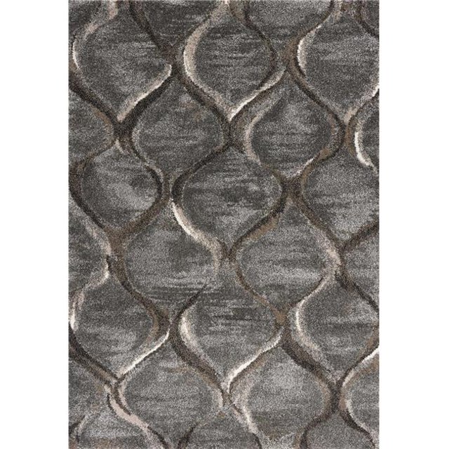 HomeRoots 352697 Tapis en Polypropylène Charbon 5 Pi 3 Po x 7 Pi 7 Po