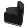 thumbnail image 4 of HERCULES Alon Series Black Leather Concave Chair with Brushed Stainless Steel Base, 4 of 4