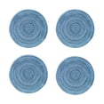 thumbnail image 2 of Ensemble de 4 Napperons Ronds Napperons Ronds en Coton Tressé pour Table de Cuisine Table à Manger Fête de Vacances, Bleu, 2 of 8