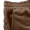 thumbnail image 3 of Plus Size Solid Straight Leg Pants for Women High Waist Comfortable Elastic Drawstring Casual Trousers, 3 of 5