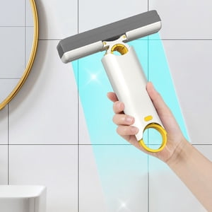 LSLJS Portable Short Mop, Mini Lazy Hand Wash-Free Strong Absorbent Mop, Wet and Dry Use, Floor Cleaning System for Bathroom Kitchens Tableware Desktop Glass