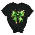 thumbnail image 5 of Elvqul T-Shirts à Col Rond pour Femmes Grande Taille T-Shirts Mode Imprimé de la Saint-Patrick Jolis Hauts Verts pour Femmes Manches Courtes, 5 of 5