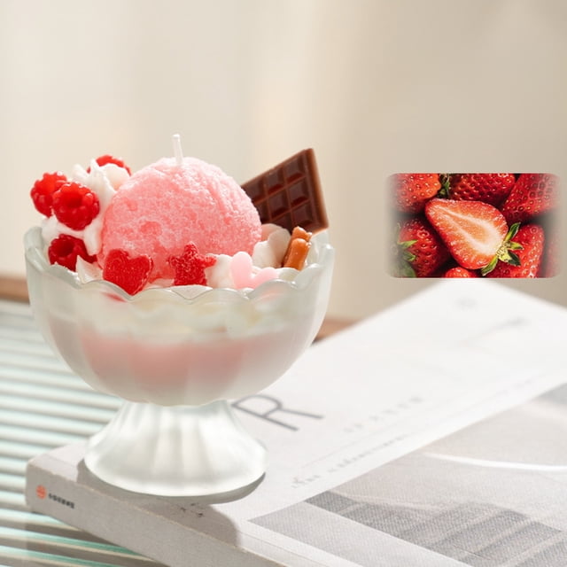 TopLLC Summer Fruit Ice Cream Creatives Exquisite Modeling Birthday Gift Accompanying Gift Aroma Candle Aroma Candle