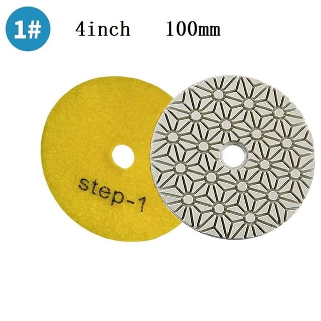 1Pc 4 Inch 100Mm Dry/Wet Diamond 3 Step Polishing Pads Granite Polishing Tool