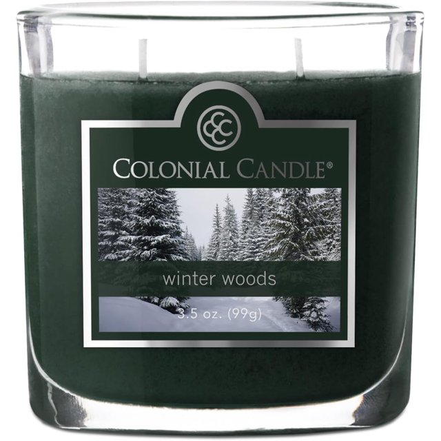 czcpp-Winter Woods Bougie Parfumée en Pot, 2 Mèches, 3.5 oz, Bougie en Cire Motttée