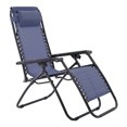thumbnail image 1 of Sunjoy Chaise Longue Pliante Moderne à Gravité Zéro pour Extérieur, Bleue, 1 of 10