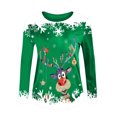 thumbnail image 4 of Hauts d'Entraînement pour Femmes Décontractés à Imprimé de Noël Amples à Manches Trois Quarts à Col Rond Hauts T-Shirts à Manches Longues pour Femmes en Liquidation, 4 of 4