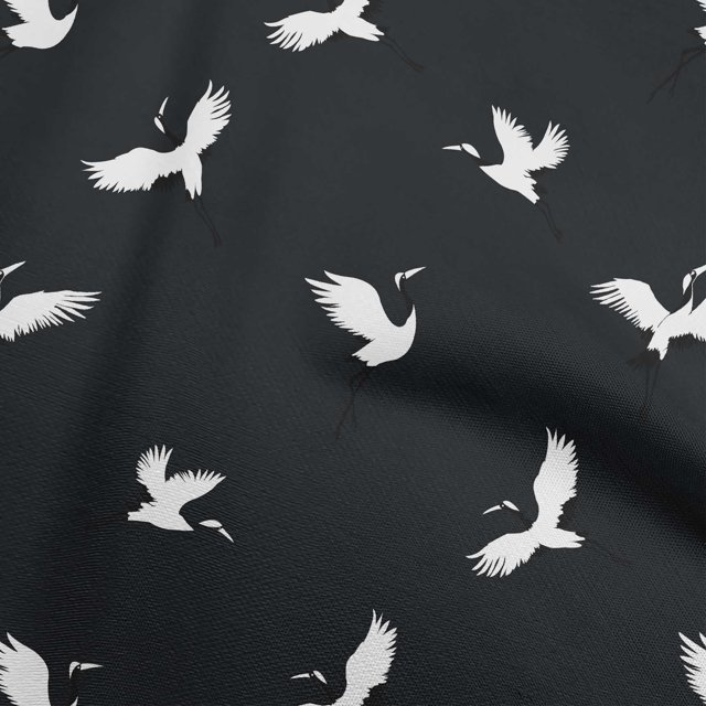 oneOone Rayon Black Fabric Bird Sewing Craft Projects Fabric Prints By Yard 56 Inch Wide