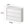 thumbnail image 3 of Meitianfacai Makeup Organizer for Vanity, Stackable Cosmetics Organizer and Storage, Cosmetic Display Cases with 3 Rotatable Drawers for Makeup Brush, Hair Accessories, Lipstick and Jewelry(White), 3 of 5