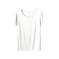 thumbnail image 2 of Weiqiqre T-Shirt à Col Rond pour Femme à Manches Courtes Ajusté T-Shirt Mince Uni Haut de Pyjama Pyjama à Manches Courtes, 2 of 8