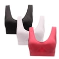 thumbnail image 1 of Posijego 3 Pack Sports Bra for Women Full Coverage Wireless Bra High Impact Support Bra Workout Yoga Running, 1 of 3
