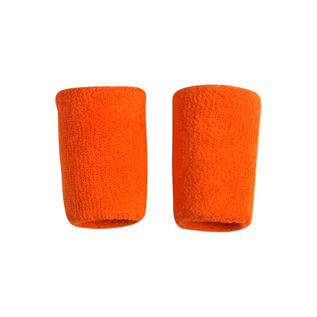 Terry Cloth 2 Pair ( 4 pieces ) Wristbands, Long Orange