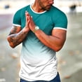 thumbnail image 3 of BOBOGOJP T-Shirts pour Hommes à Manches Courtes à Col Rond Chemises Amples Décontractées T-Shirt Hauts d'Automne (Vert Menthe,G), 3 of 4