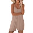 thumbnail image 2 of ORUYROP SNUGWIND Femmes Casual Sans Manches Sangle Lâches Combinaisons Réglables Stretch Shorts Romper avec Poches, 2 of 4