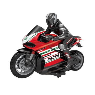 Meitianfacai Moto RC Télécommandée, Voiture RC Haute Vitesse Voiture Télécommandée, 2,4 GHz Rotation 360° Dérive Voiture Acrobatique Moto pour Enfants de 4,5,6,7,8 Ans et Plus