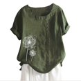 thumbnail image 1 of Hauts d'Été pour Femmes,Hauts d'Été pour Femmes,T-Shirt à Col d'Été pour Femmes à Manches Courtes Décontracté Imprimé avec Boutons,Shorts pour Femmes,Hauts d'Été pour Femmes, 1 of 3