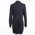 thumbnail image 4 of Manteaux Blazer Longs Unis Formels pour Femmes à Double Boutonnage, Col à Revers, Blazer à Boutons Dorés, Blazers de Bureau pour Femme, 4 of 5