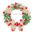 thumbnail image 4 of Clothes Accessory Round Shape Rhinestone Fashion Brooch, Christmas Style Brooch, for Girlfriend Women Girl Friends, 4 of 8