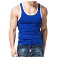 thumbnail image 1 of Men's Slim Casual Sports Summer Matching Color Undershirt Vest, 1 of 5