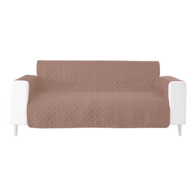 Birdeem Housse de Canapé Réversible pour Coussin, Housse de Sofa pour Chiens, Montrée en Couleur Café. Ce Protecteur de Meuble Résistant à l'Eau Est Fait de 100 % polyester avec une texture Matelassée. Il Comprend des Sangles Élastiques et des Bâtons en Mousse pour un placement Sécurisé, Conçu pour Protéger les Meubles contre les Déversements, les Taches et l'Usure par les Animaux. Dimensions Sont 130x196cm (51.18x77.16 Po).