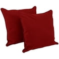 thumbnail image 2 of 25-inch Double-corded Solid Twill Square Floor Pillows with Inserts (Set of 2), Ruby Red, 2 of 4