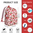 thumbnail image 4 of Sac à Dos de Voyage Motif de Baies Rouges Kawaii, Mignon Sac de Jour Décontracté à Imprimé Fraises avec Transport Confortable pour Activités de Plein Air, 4 of 4
