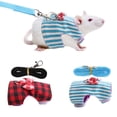 thumbnail image 2 of a Hammock Walking Rope Blue Extra Small Glass Cage Dwarf Ferret Russian Outfits Small Animals Traction Rope Chest Strap Red Grid Blue Stripes 2 Pieces, 2 of 7