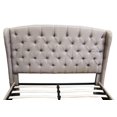 thumbnail image 3 of Best Master Frances Solid Wood/Fabric Upholstery Queen Platform Bed - Beige, 3 of 5