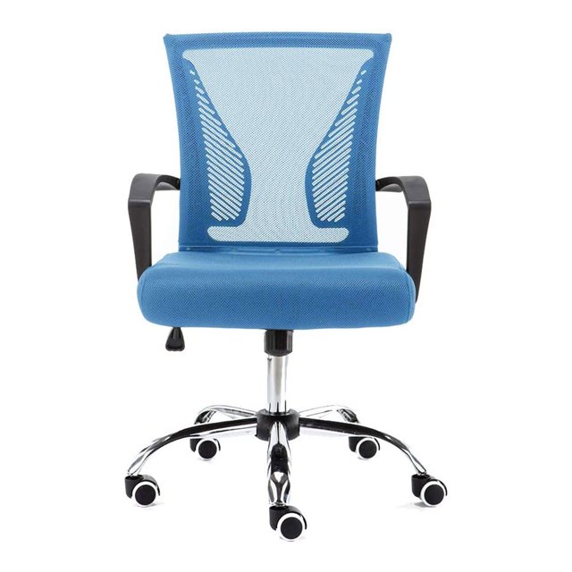 Modern Home Zuna Ergonomic Mesh Mid Back Office Chair, Black & Blue