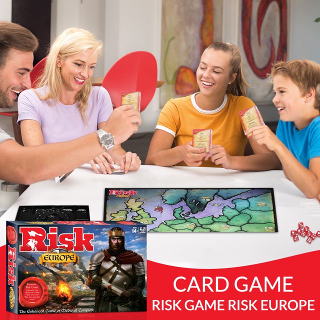 NAOJIE Risk Europe - A Medieval Conquest of Europe Complete with Siege Weapons,Archers and Much More,for 2 to 4 Players,Ages 14+,Risk Board Game,Risk,Risk Board Game Original
