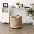 thumbnail image 4 of Design Imports CAMZ14246 Polyester Trellis Paw Round Pet Bin, Taupe, 4 of 4