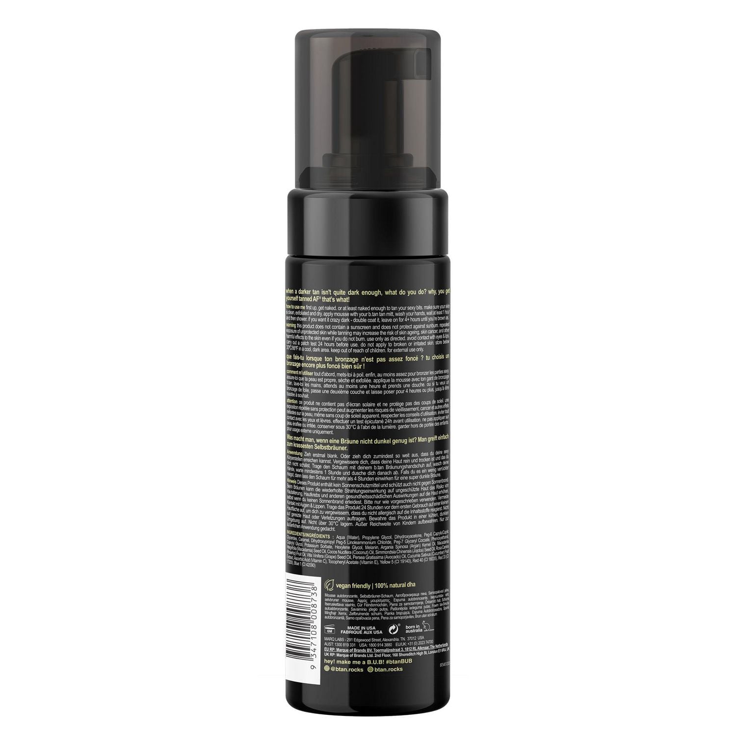 B.Tan Tanned AF 1 Hour Express Self Tan Mousse 6.7 fl oz