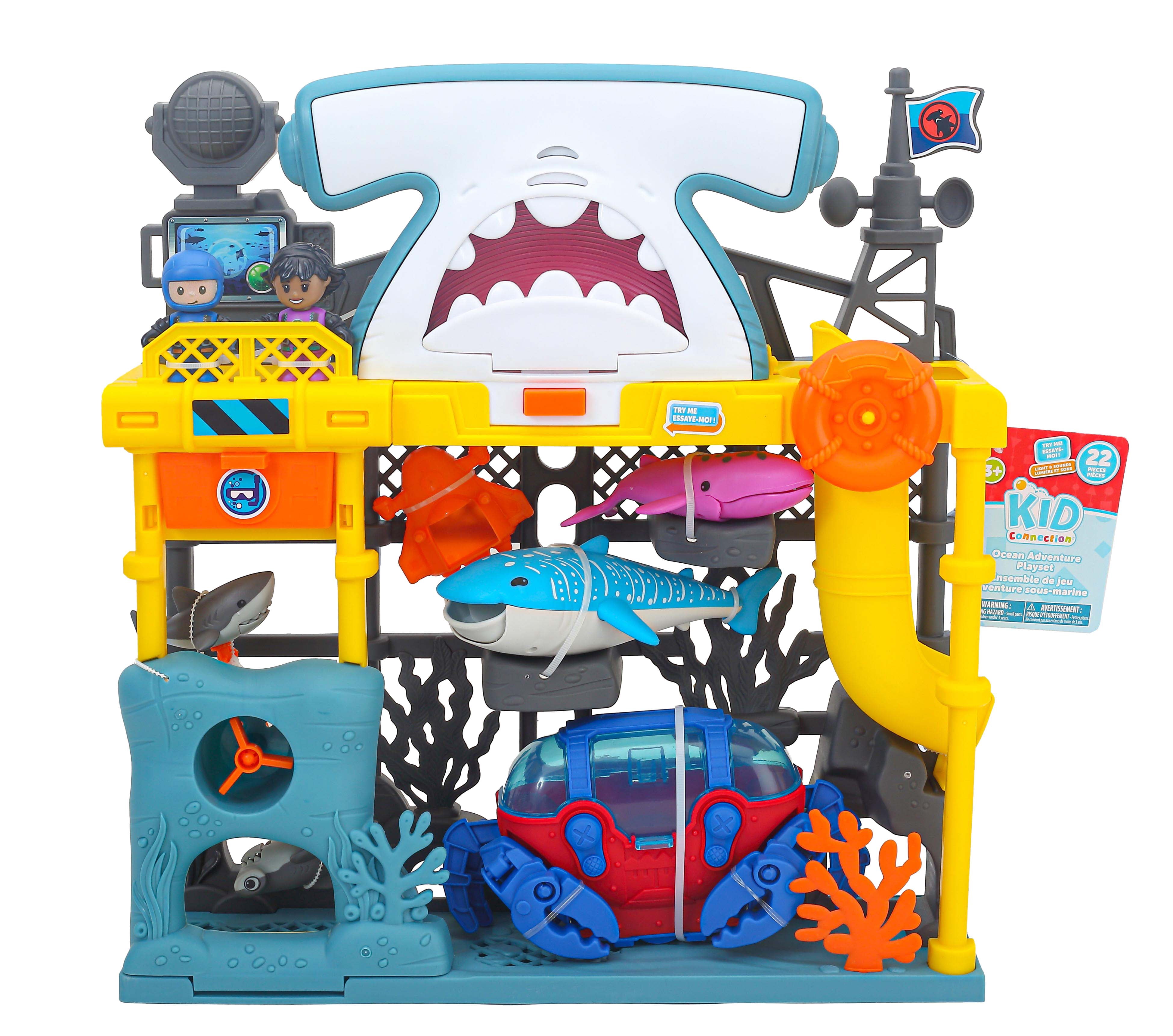 Kid Connection Ocean Adventure Playset with Light & Sound, 22 Pieces