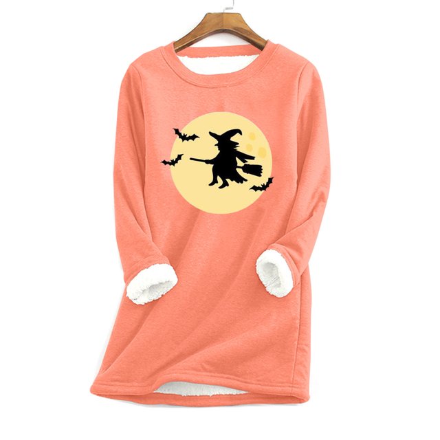 Chandail à Capuchon Mode Femme Décontracté à Manches Longues à Col Rond Blouses et Chemises Femmes Costumes d'Halloween en Liquidation