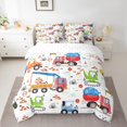 thumbnail image 2 of YST Excavator Kids Bedding Set, Cartoon Construction Theme, Polyester Comforter & Duvet Type, Twin Size (7 Count), 2 of 5