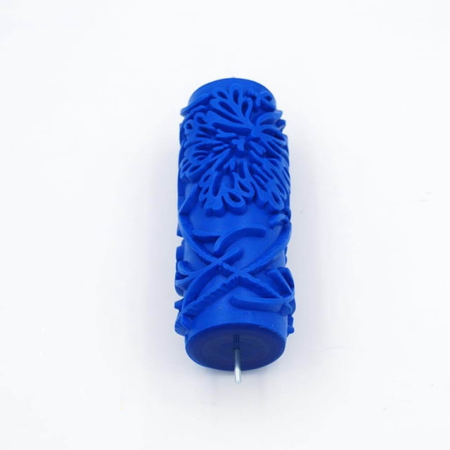 tredstone 5" Embossed Pattern Painting Roller Brush Tool for Wall DIY Decor Blue 13#