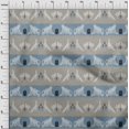 thumbnail image 2 of oneOone Georgette Viscose Fabric Stripe|Bird & Monkey Ikat Printed Fabric 1 Yard 42 Inch Wide, 2 of 3
