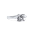 thumbnail image 2 of Bague de Fiançailles Monture Solitaire Cathédrale, Sertissage Rond, Or Blanc 14K, 2 of 4